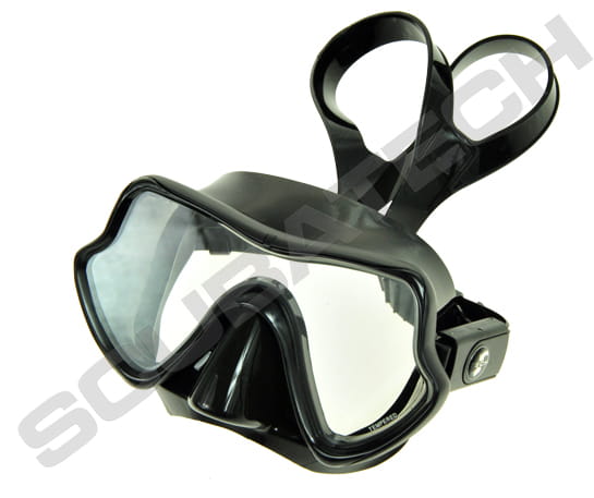 Maska Manta, czarny silikon, aluminiowa ramka